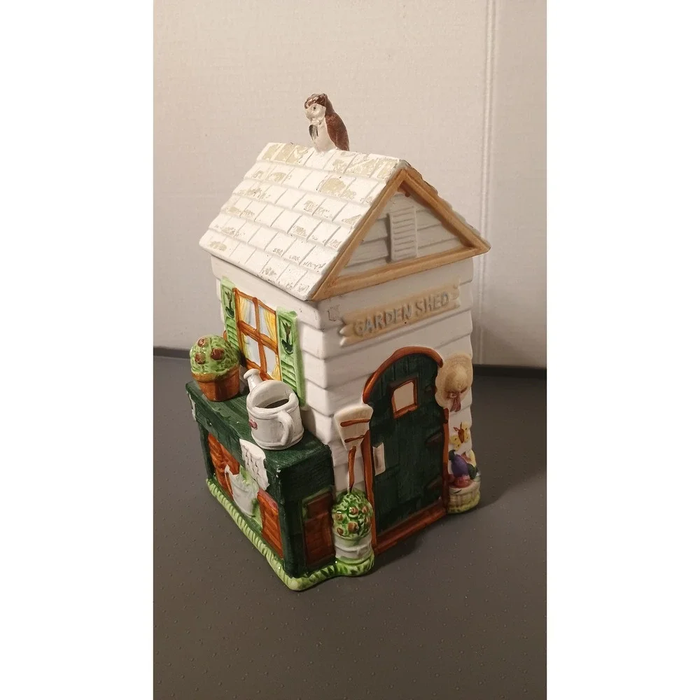 Vintage Fitz and Floyd Potting Shed Cookie Jar